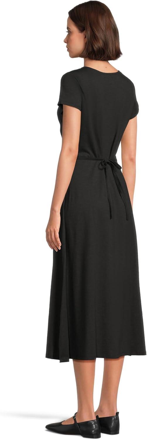 image:imageToadampCo Womens Rose Midi Short Sleeve DressBlack
