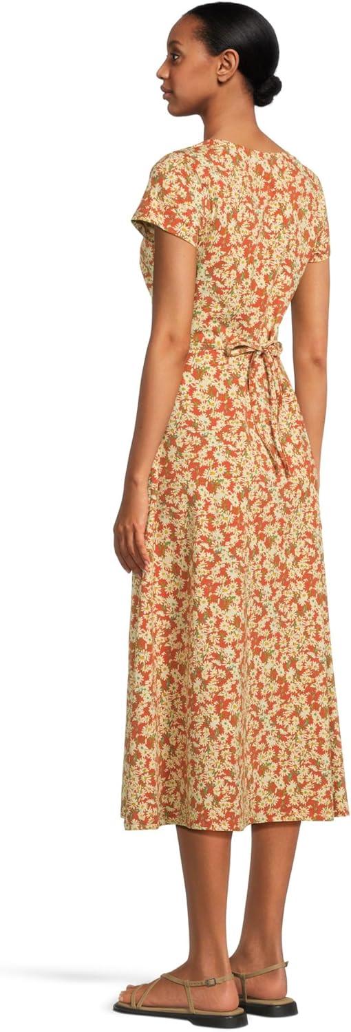 image:imageToadampCo Womens Rose Midi Short Sleeve DressMango Daisy Field Print