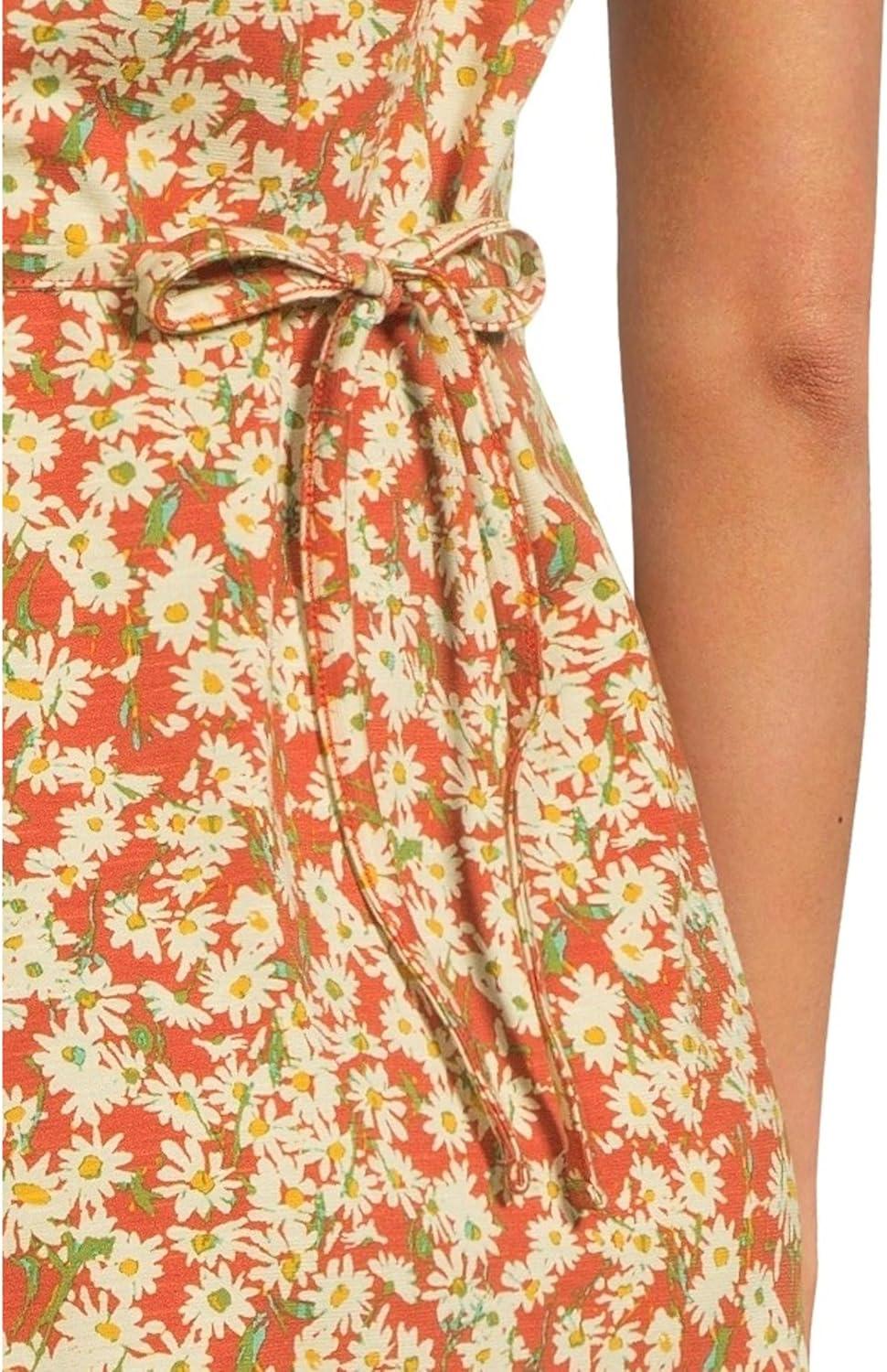 image:imageToadampCo Womens Rose Midi Short Sleeve DressMango Daisy Field Print