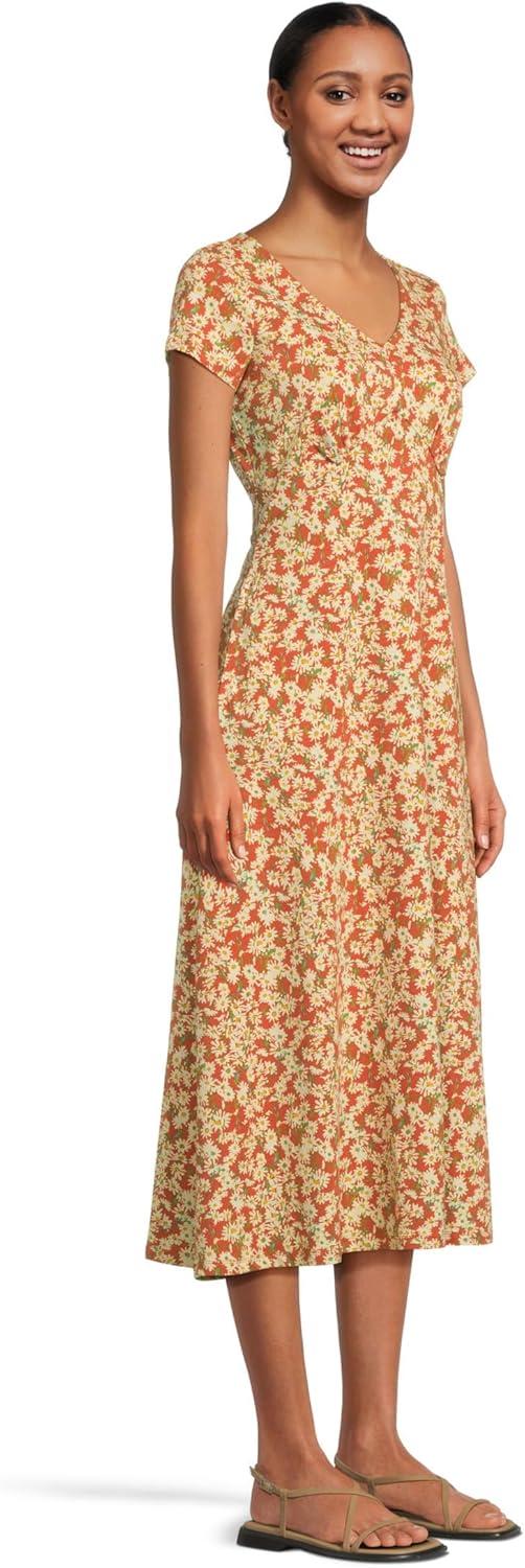 image:imageToadampCo Womens Rose Midi Short Sleeve DressMango Daisy Field Print