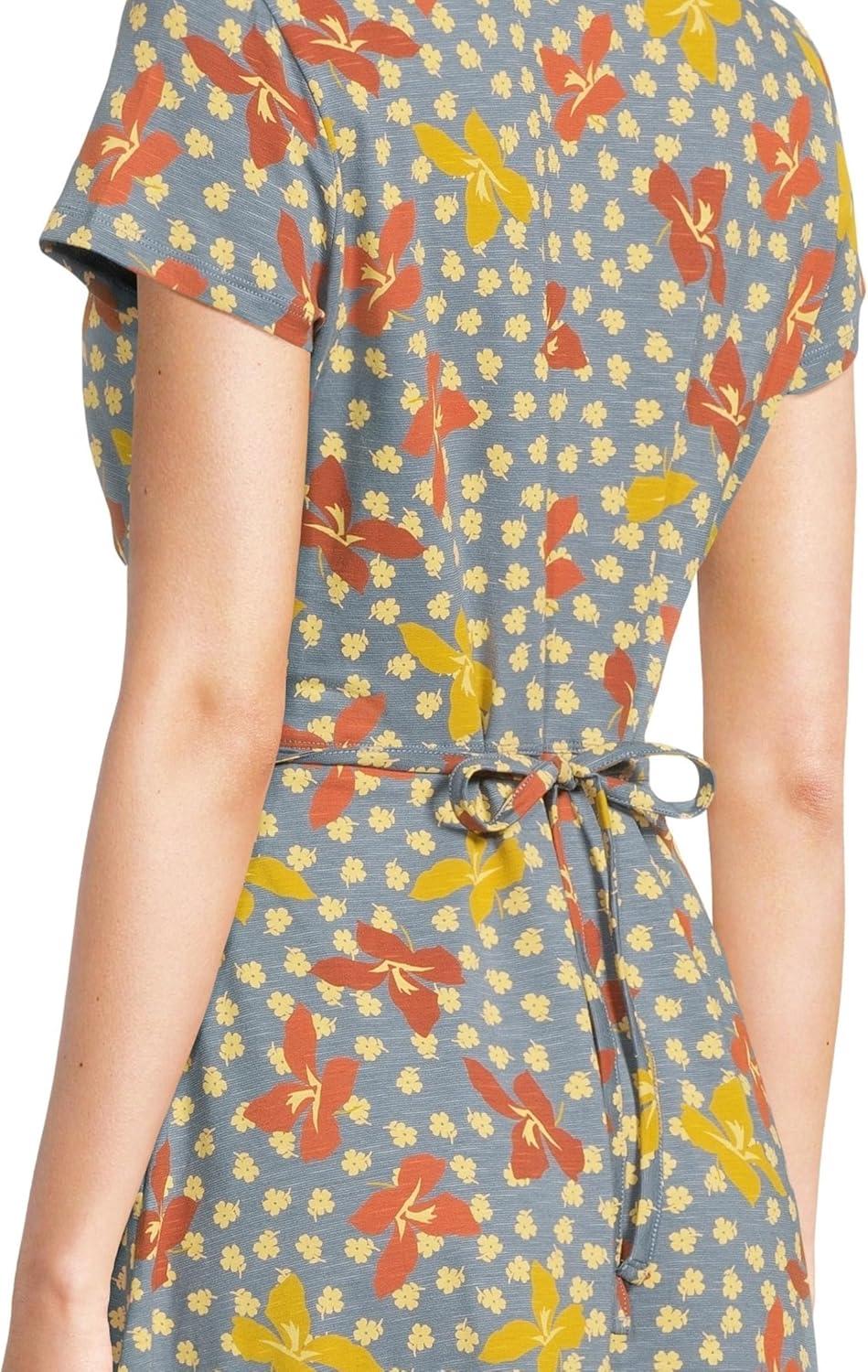 image:imageToadampCo Womens Rose Midi Short Sleeve DressNorth Shore Lily Print