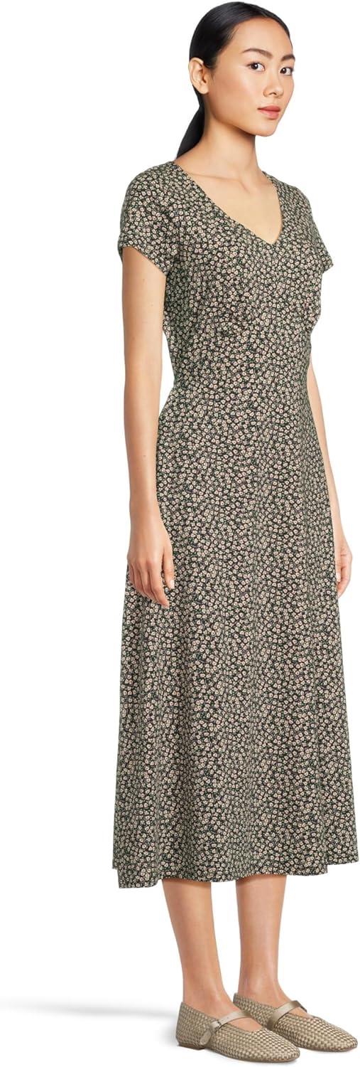 image:imageToadampCo Womens Rose Midi Short Sleeve DressSalt Ditsy Print