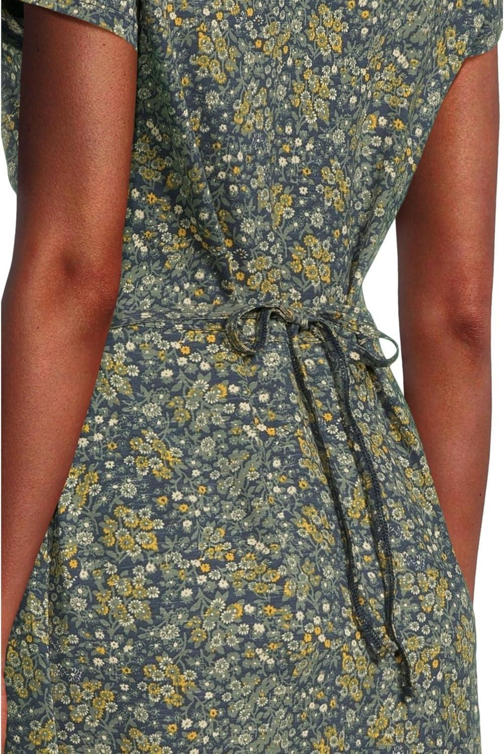 image:imageToadampCo Womens Rose Midi Short Sleeve DressTrue Navy Retro Print
