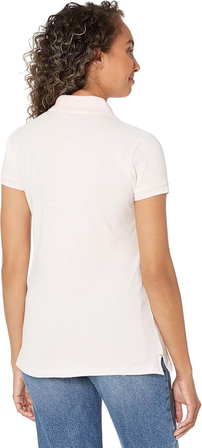 image:imageUS Polo ASSN Womens Short Sleeve Small Pony Solid Pique Polo ShirtClassic Pink