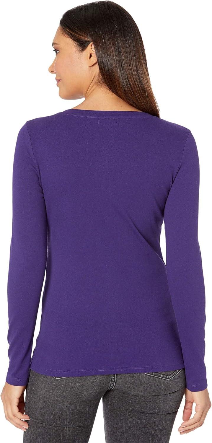 image:imageUS Polo Assn Juniors Ribbed VNeck TShirtPurple Aura 3285