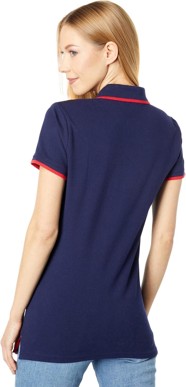 image:imageUS Polo Assn Womens Classic Stretch Pique Polo ShirtEvening Blue
