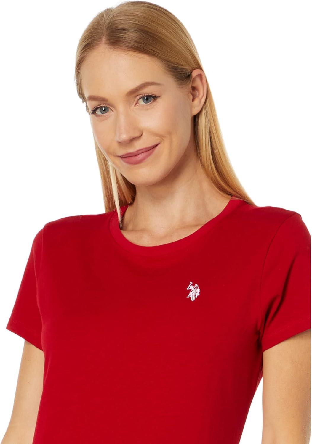 image:imageUS Polo Assn Womens Stretch Crew Neck TeeEngine Red
