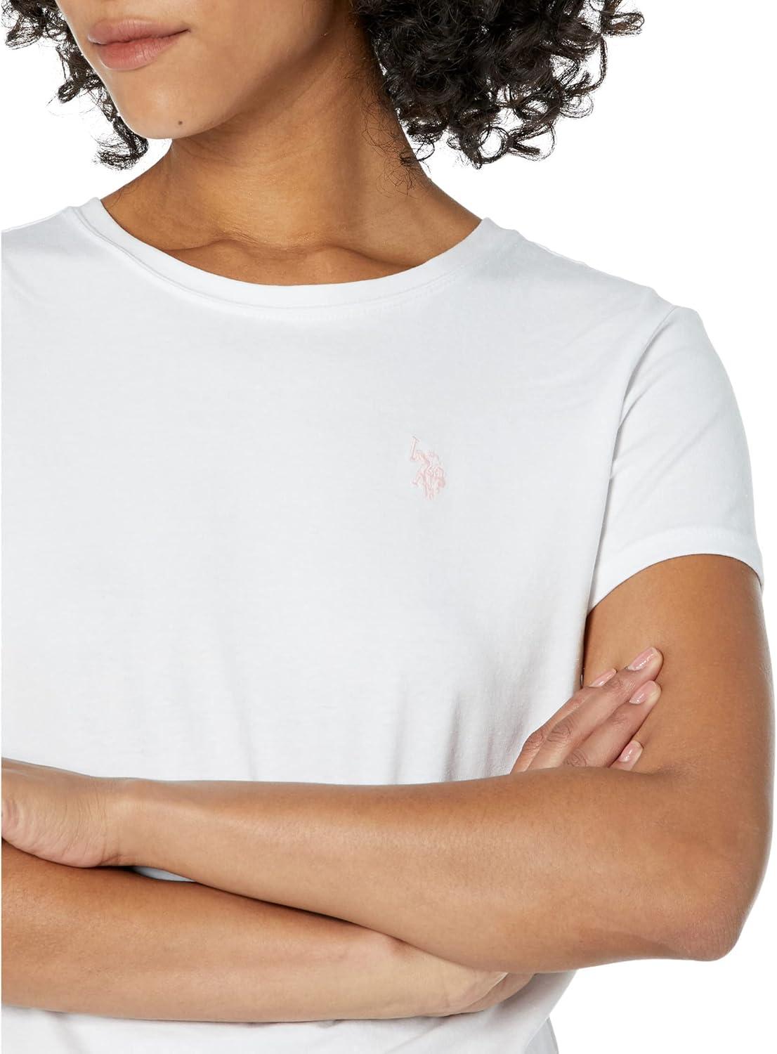 image:imageUS Polo Assn Womens Stretch Crew Neck TeeOptic White