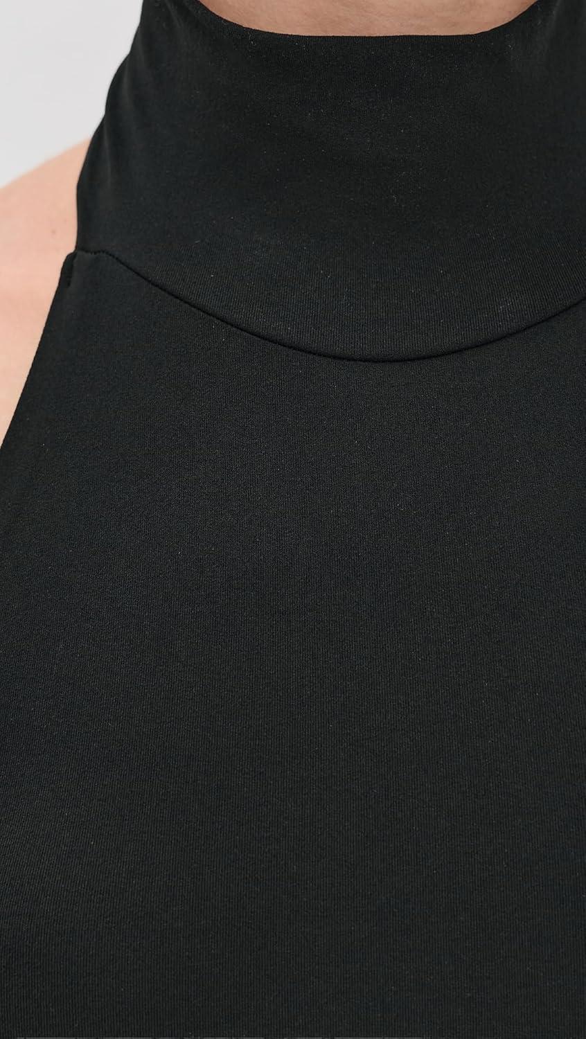image:imagecommando Womens Ballet Turtleneck Halter Thong BodysuitBlack