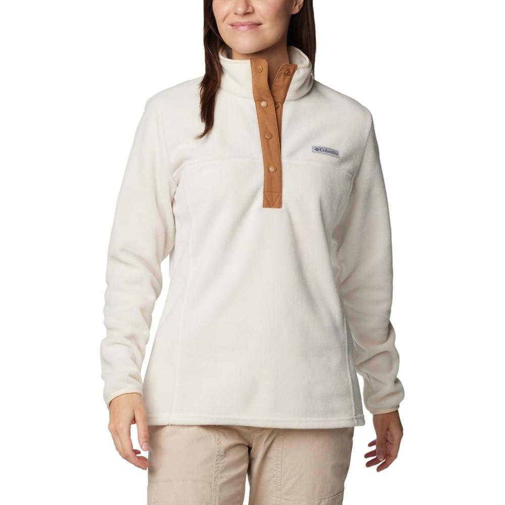 image:imageColumbia womens Benton Springs 12 Snap PulloverChalkCamel Brown