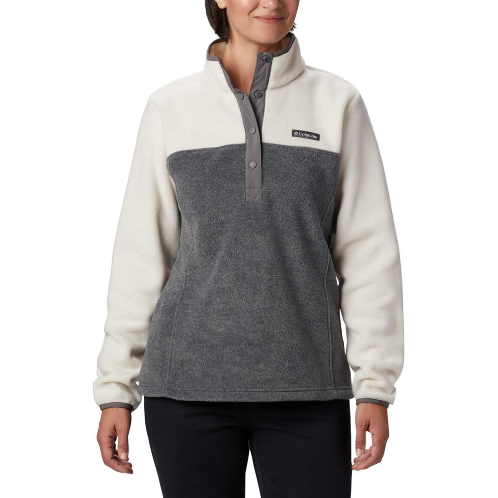 image:imageColumbia womens Benton Springs 12 Snap PulloverCity Grey HeatherChalk