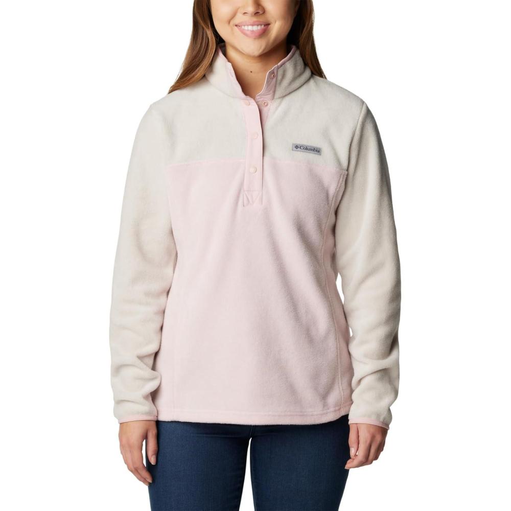image:imageColumbia womens Benton Springs 12 Snap PulloverDusty PinkDark StoneDusty Pink