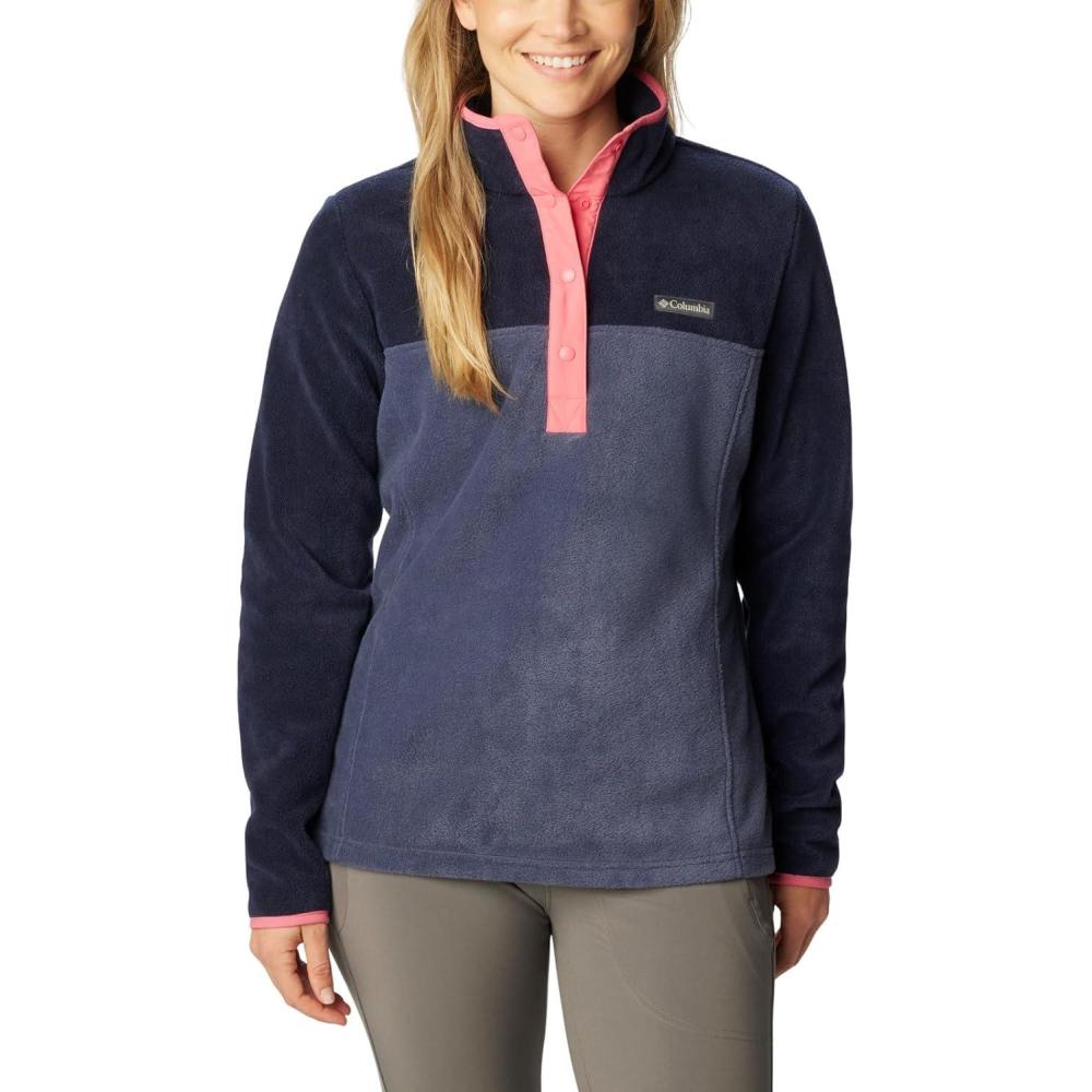 image:imageColumbia womens Benton Springs 12 Snap PulloverNocturnalDark NocturnalCamellia Rose