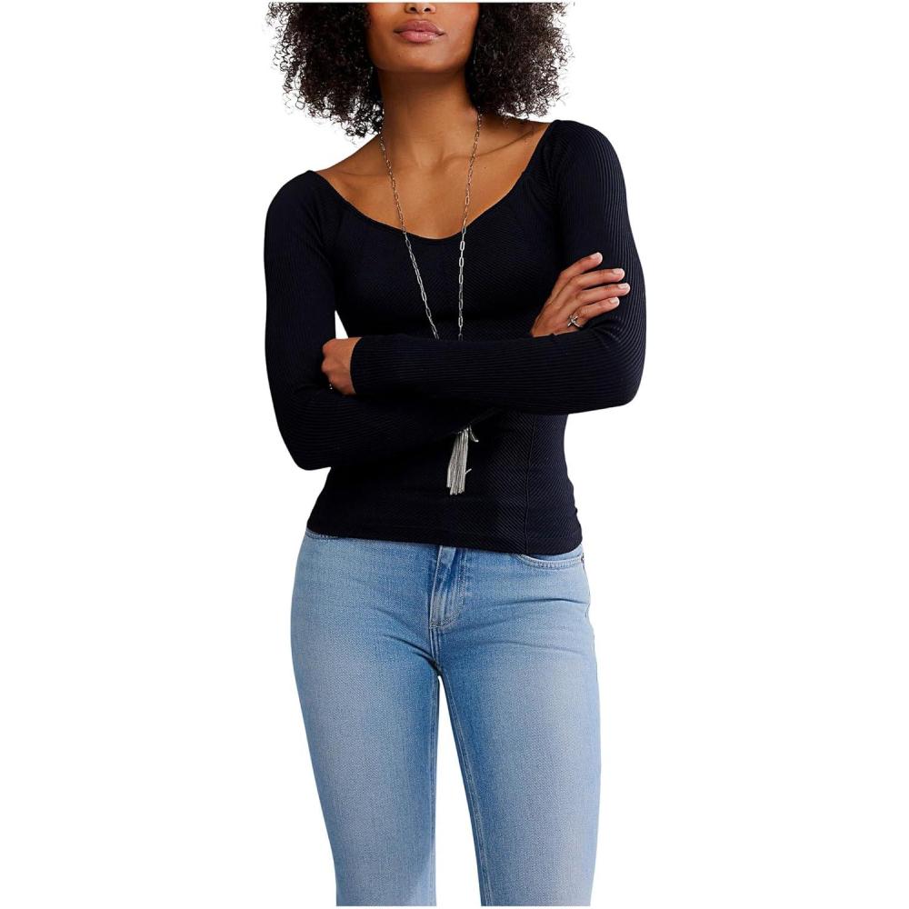 image:imageFree People Womens Sleek Rib LayeringBlack