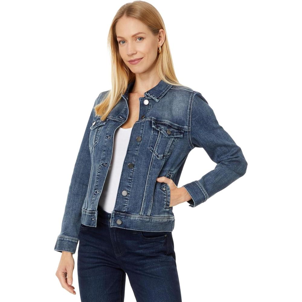 image:imageLiverpool Los Angeles Womens Classic Jean Jacket Stretch Denim Ponderay Medium