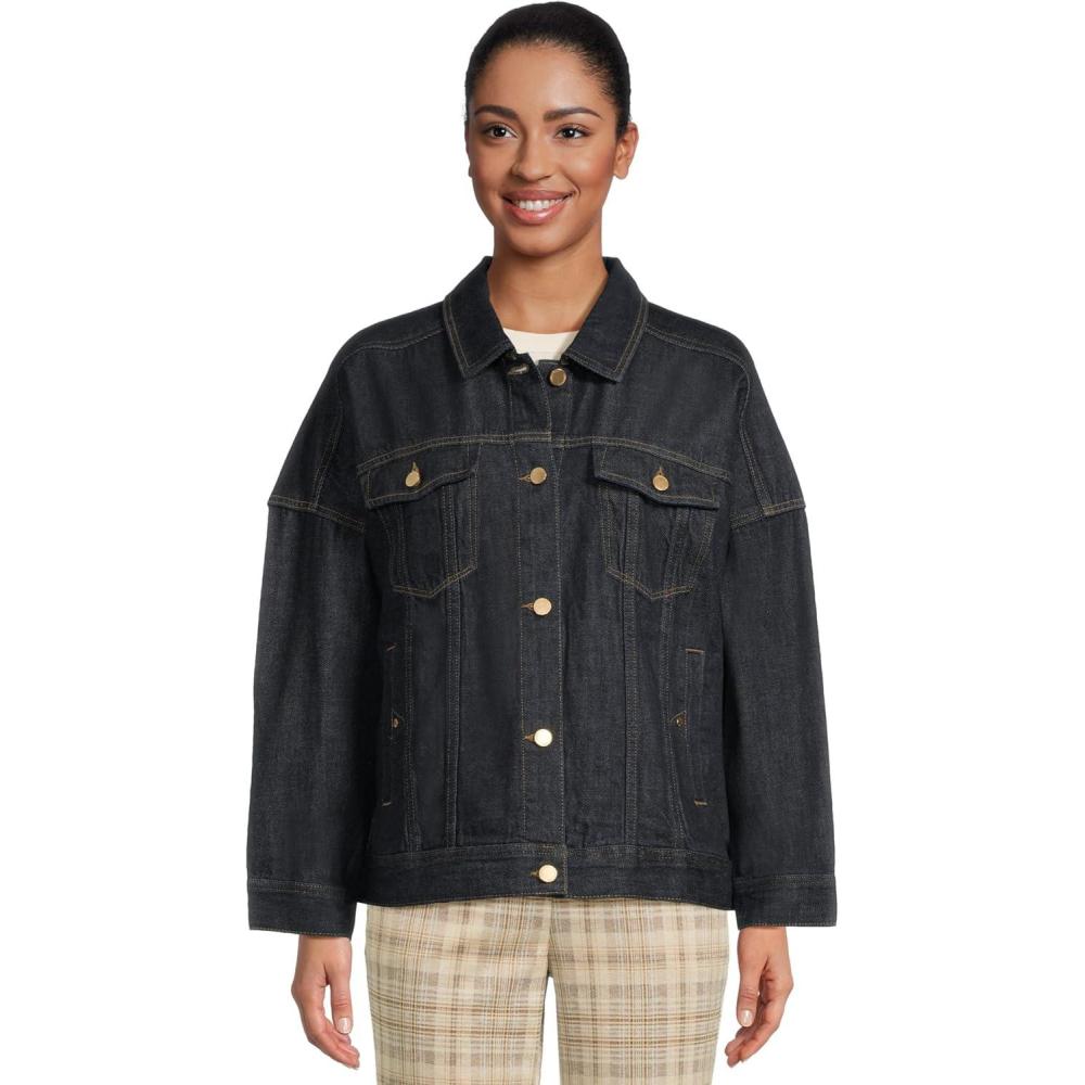 image:imageLiverpool womens Drop Shoulder Jeans JacketIndigo Rinse