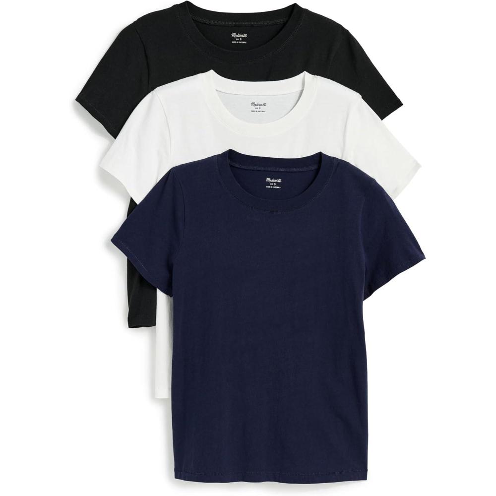 image:imageMadewell Womens Northside Vintage Tee PackWhite Black Berry