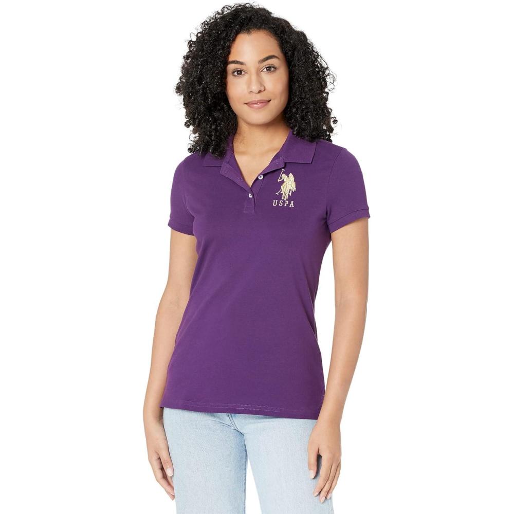 image:imageMetallic Print Polo Shirt by US Polo AssnKingston Purple