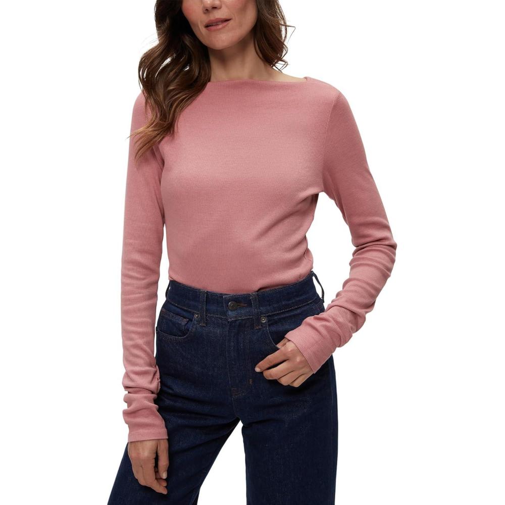 image:imageMichael Stars Womens Clarke Knife Neck Ruched TeeBerrywood
