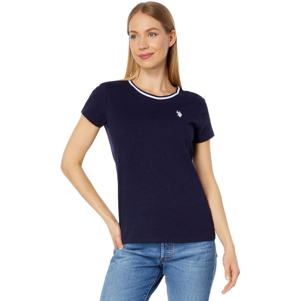 image:imageRINGER NECK TRIM TSHIRTEvening Blue