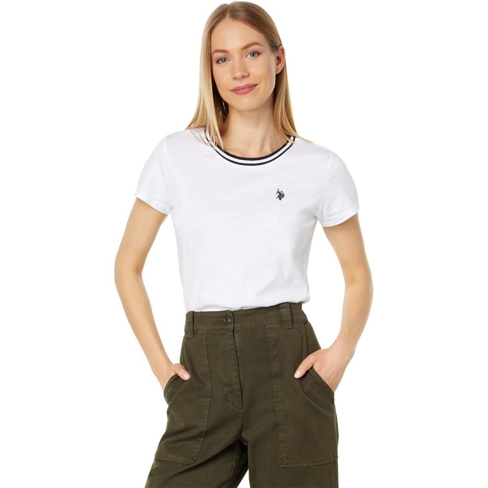 image:imageRINGER NECK TRIM TSHIRTWhite
