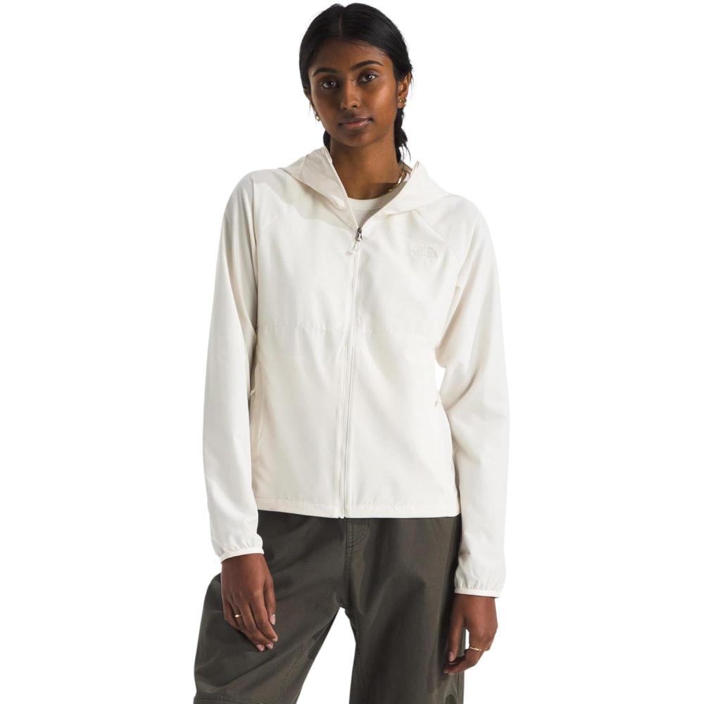image:imageTHE NORTH FACE Womens Flyweight Hooded Jacket 20White Dune