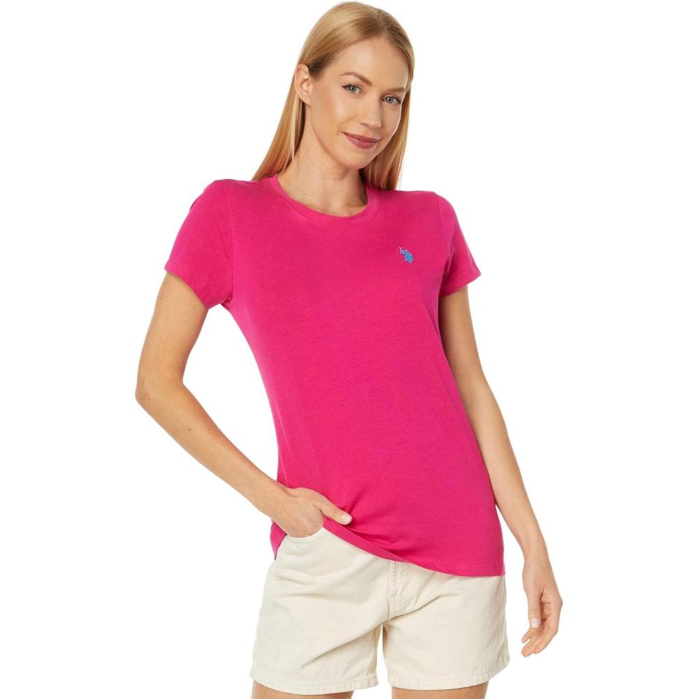 image:imageUS Polo Assn Womens Stretch Crew Neck TeeBeetroot Purple