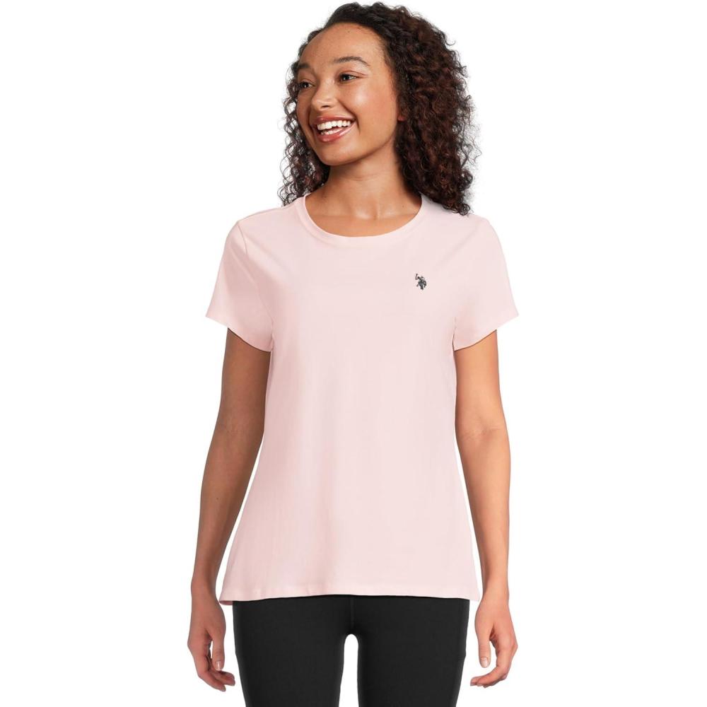 image:imageUS Polo Assn Womens Stretch Crew Neck TeeClassic Pink