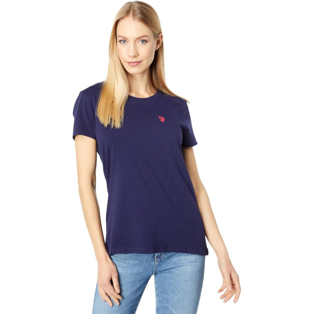 image:imageUS Polo Assn Womens Stretch Crew Neck TeeEvening Blue