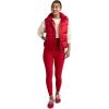 Beyond Yoga Women’s Big Cozy Puffer Vest(Holly Red)
