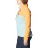 Columbia womens Benton Springs 1/2 Snap Pullover(Aqua Haze/Sunset Peach/Dusty Pink)