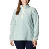 Columbia womens Benton Springs 1/2 Snap Pullover(Aqua Tone/Light Lime)