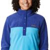Columbia womens Benton Springs 1/2 Snap Pullover(Blue Chill/Dark Sapphire)