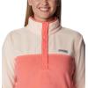Columbia womens Benton Springs 1/2 Snap Pullover(Blush Pink/Peach Blossom)