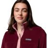 Columbia womens Benton Springs 1/2 Snap Pullover(Rich Wine/Eraser Pink)