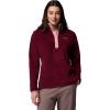 Columbia womens Benton Springs 1/2 Snap Pullover(Rich Wine/Eraser Pink)