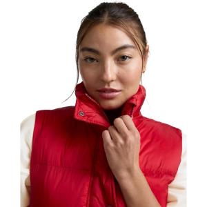 Beyond Yoga Women’s Big Cozy Puffer Vest(Holly Red)