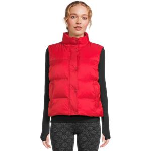 Beyond Yoga Women’s Big Cozy Puffer Vest(Ruby Red)