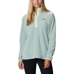 Columbia womens Benton Springs 1/2 Snap Pullover(Aqua Tone/Light Lime)