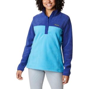 Columbia womens Benton Springs 1/2 Snap Pullover(Blue Chill/Dark Sapphire)