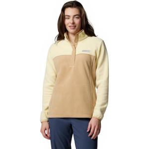 Columbia womens Benton Springs 1/2 Snap Pullover(Canoe/Lemon Wash)