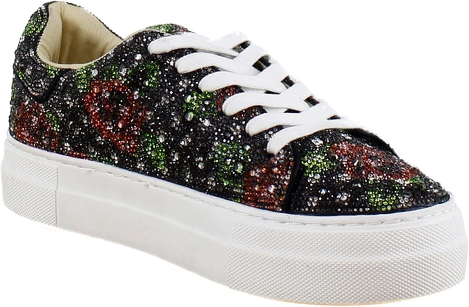 image:imageBetsey Johnson Womens Sidny SneakerBlack Rose Polka Dot