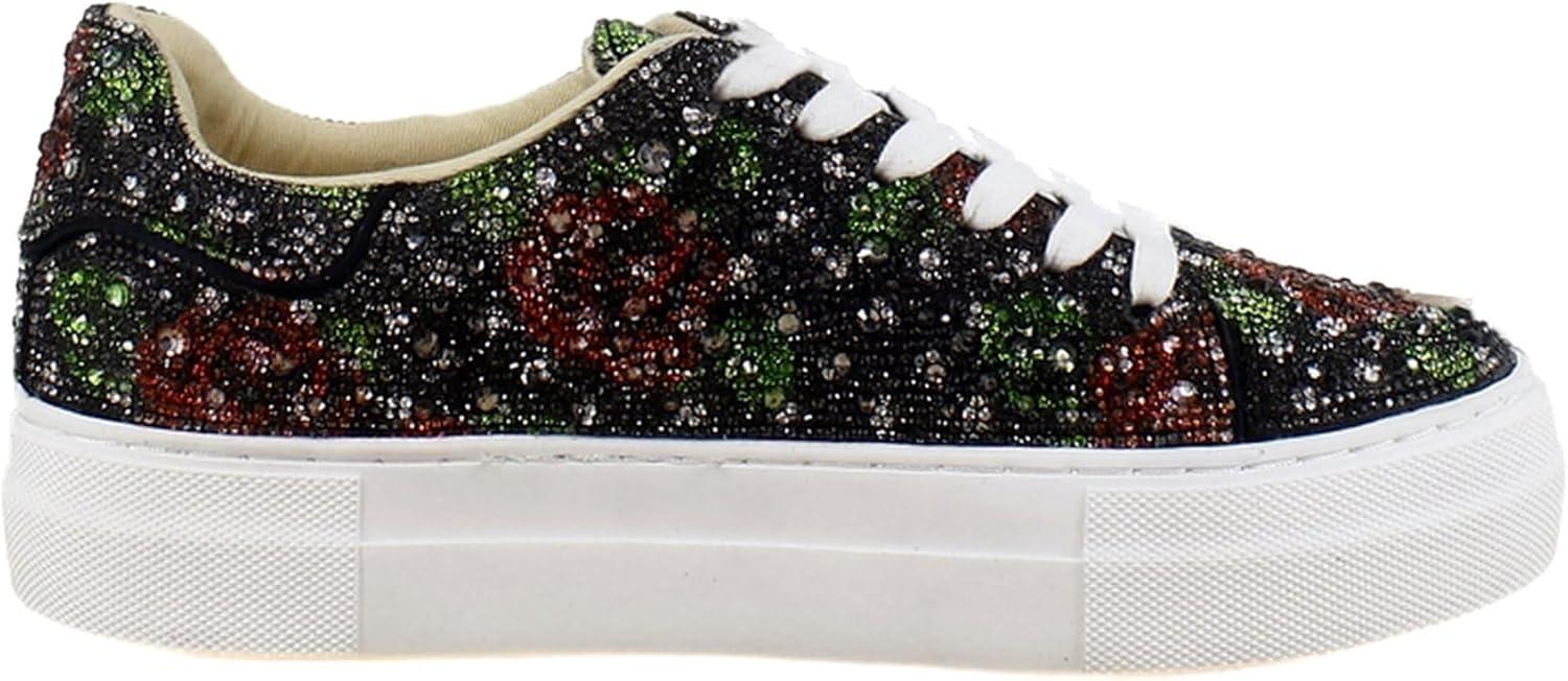 image:imageBetsey Johnson Womens Sidny SneakerBlack Rose Polka Dot