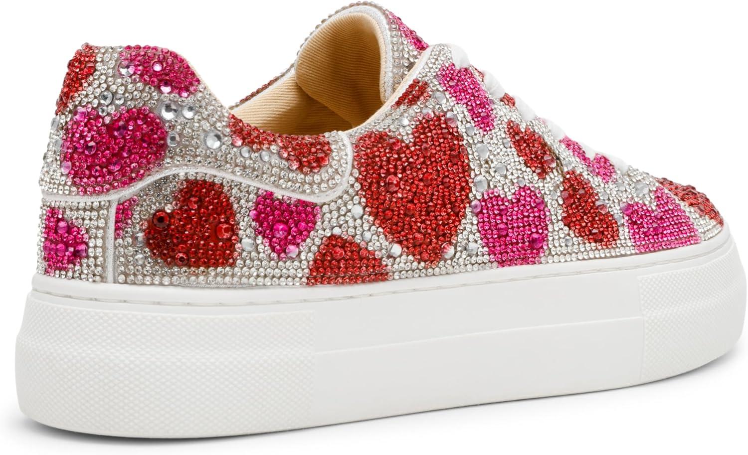 image:imageBetsey Johnson Womens Sidny SneakerRed Pink Multi