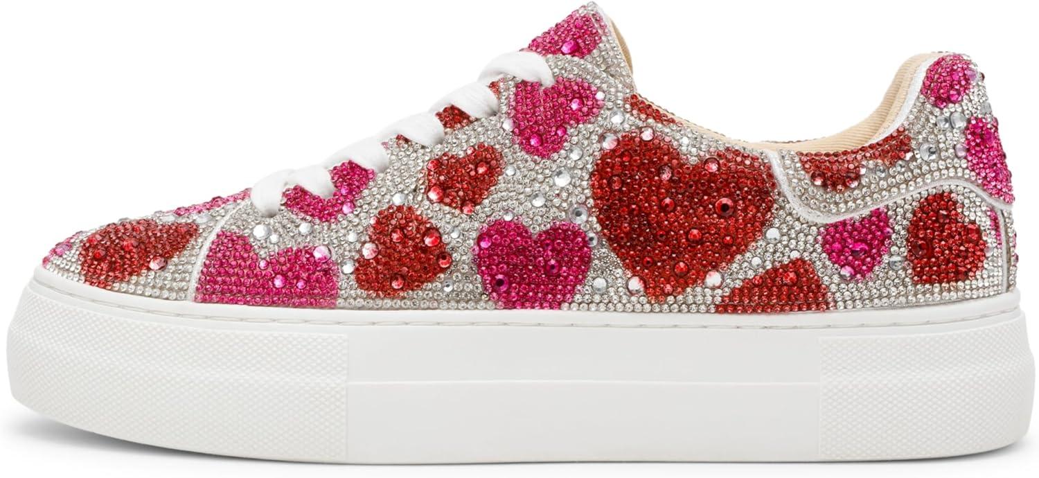 image:imageBetsey Johnson Womens Sidny SneakerRed Pink Multi