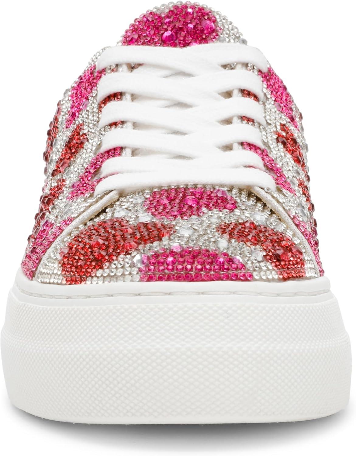 image:imageBetsey Johnson Womens Sidny SneakerRed Pink Multi