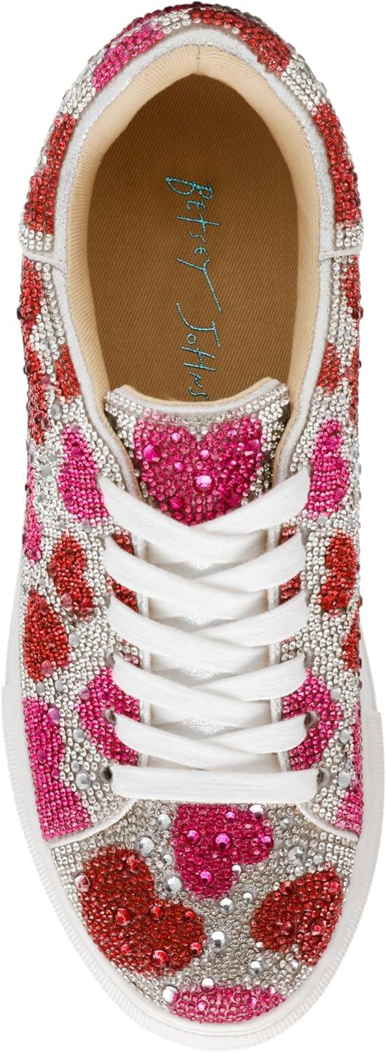 image:imageBetsey Johnson Womens Sidny SneakerRed Pink Multi