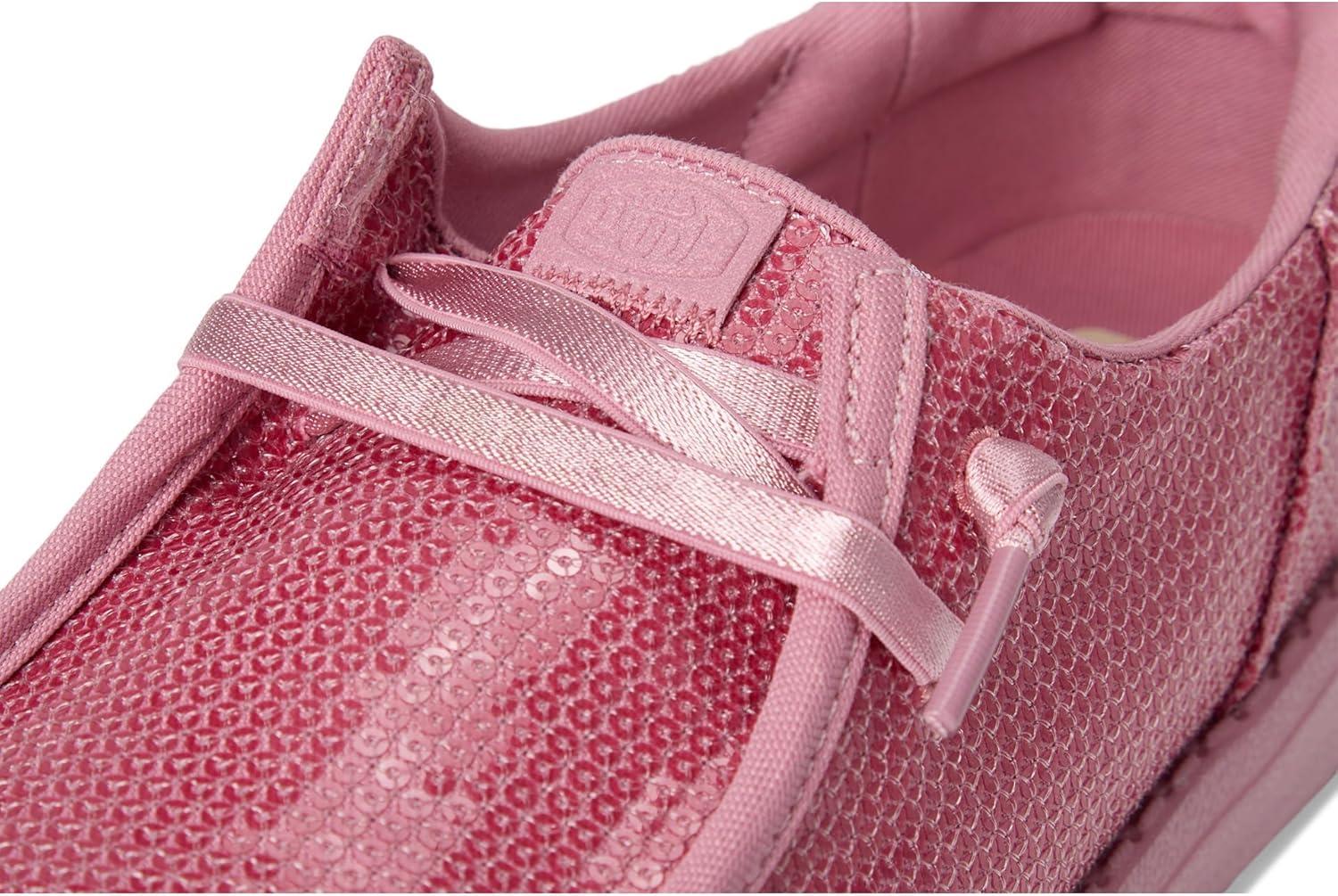 image:imageHEYDUDE Womens Wendy Funk Mono SequinFoxglove Pink