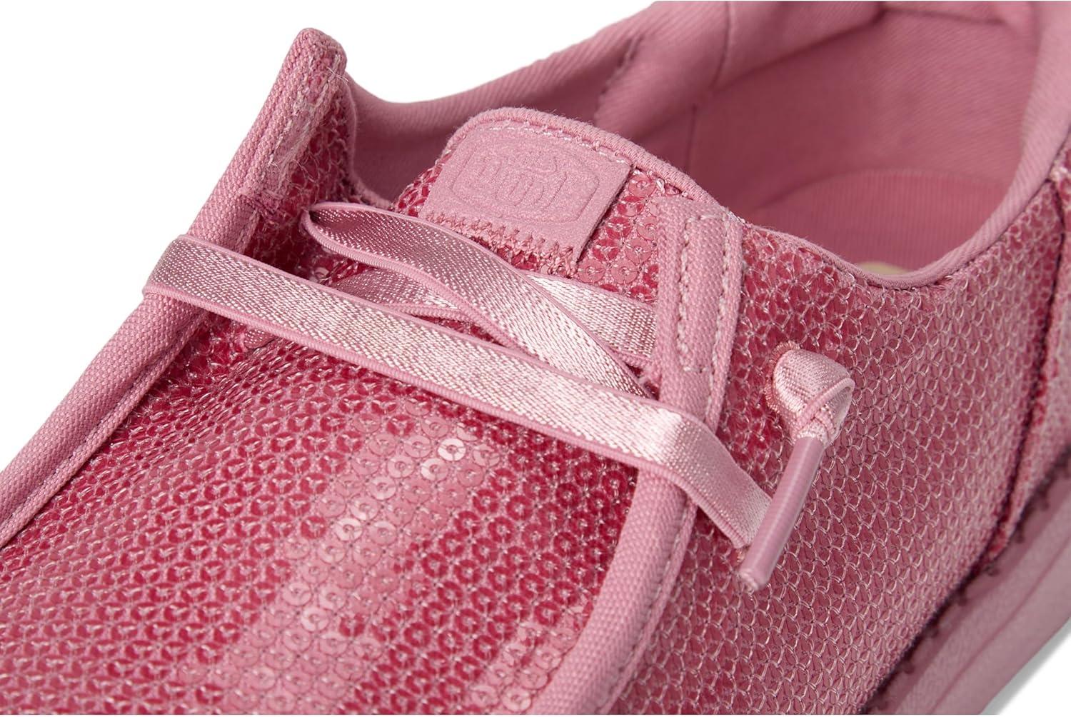 image:imageHEYDUDE Womens Wendy Funk Mono SequinFoxglove Pink