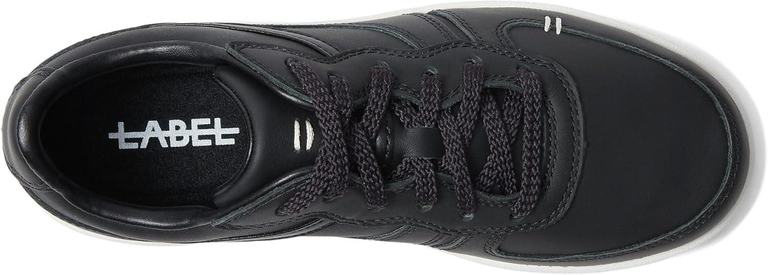 image:imageLABEL Goto Low Laceup Womens Sneakers Leather amp Textile Construction Round Toe Flat SilhouetteBlackWhite